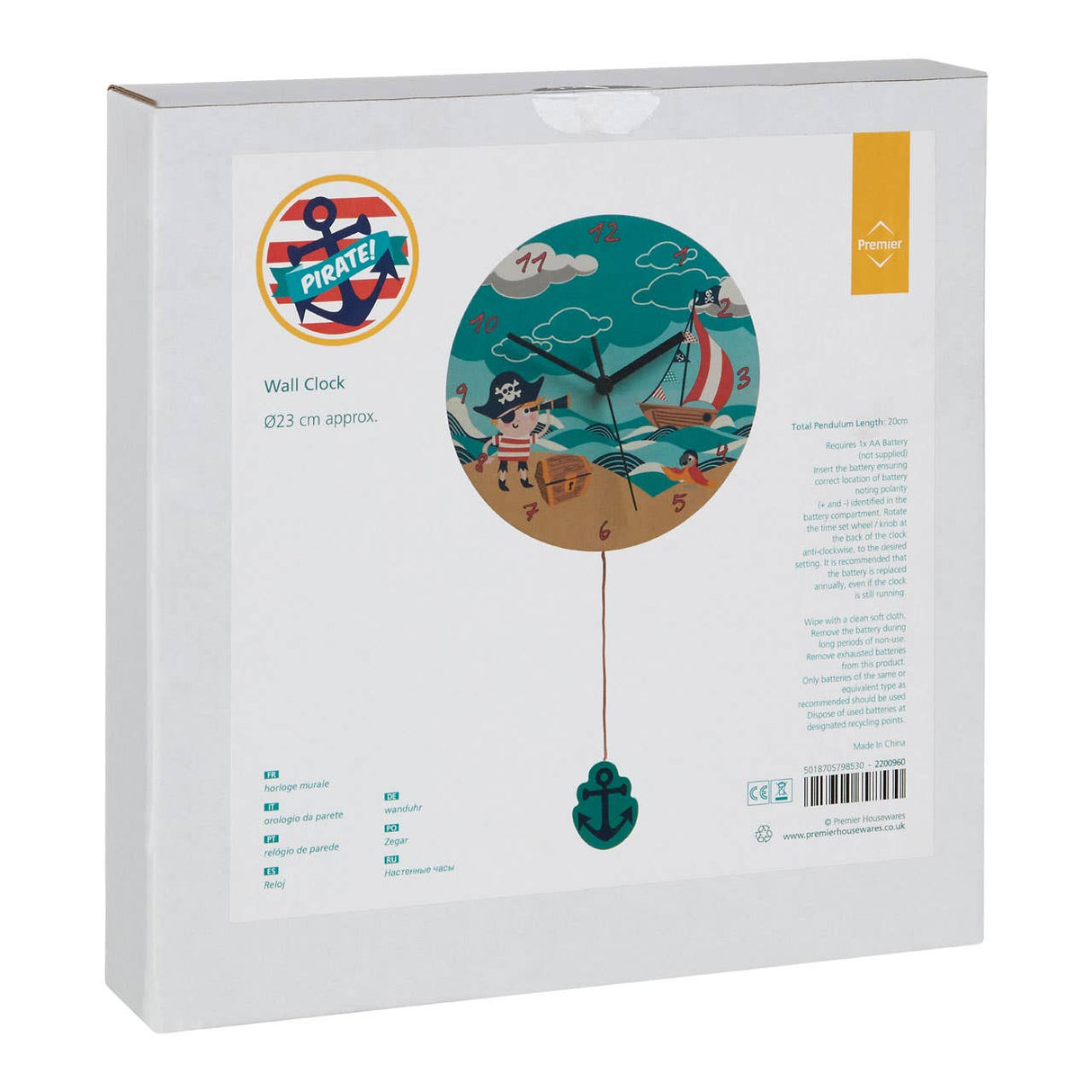 Pirate Wall Clock