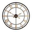Black And Gold Metal Wall Clock