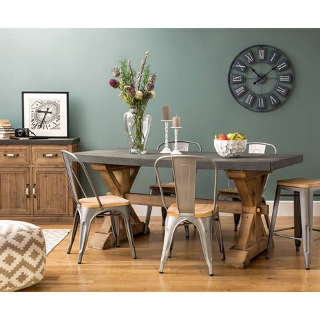 Grey Metal Small Wall Clock