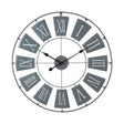 Grey Metal Large Wall Clock