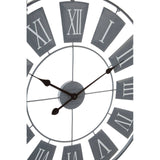 Grey Metal Large Wall Clock