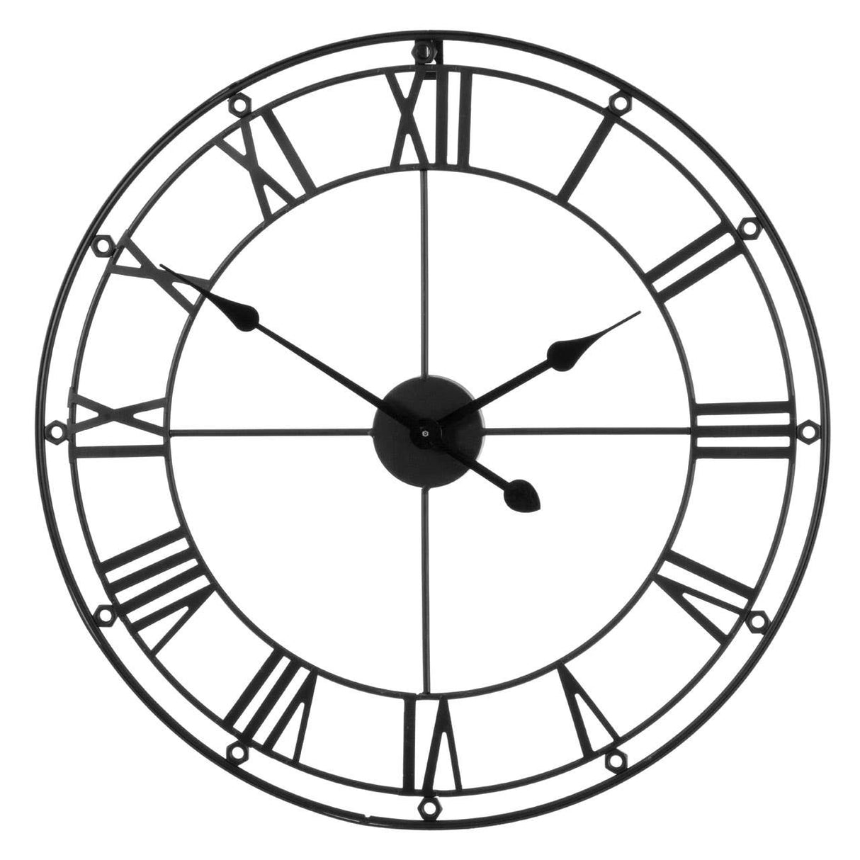 Matte Black Metal Wall Clock