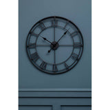 Matte Black Metal Wall Clock