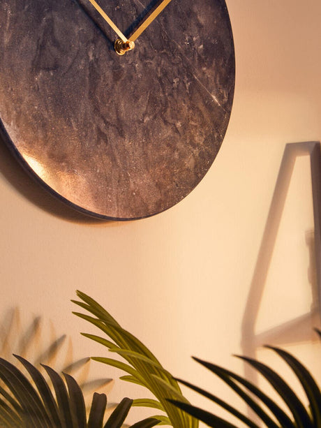 Lamonte Black Marble Wall Clock