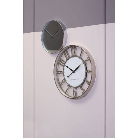 Bailie Chrome/Mirror Wall Clock