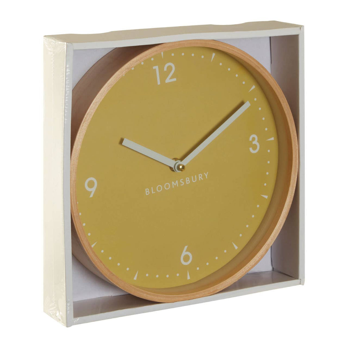 Vitus Yellow Wood Small Numbers Wall Clock