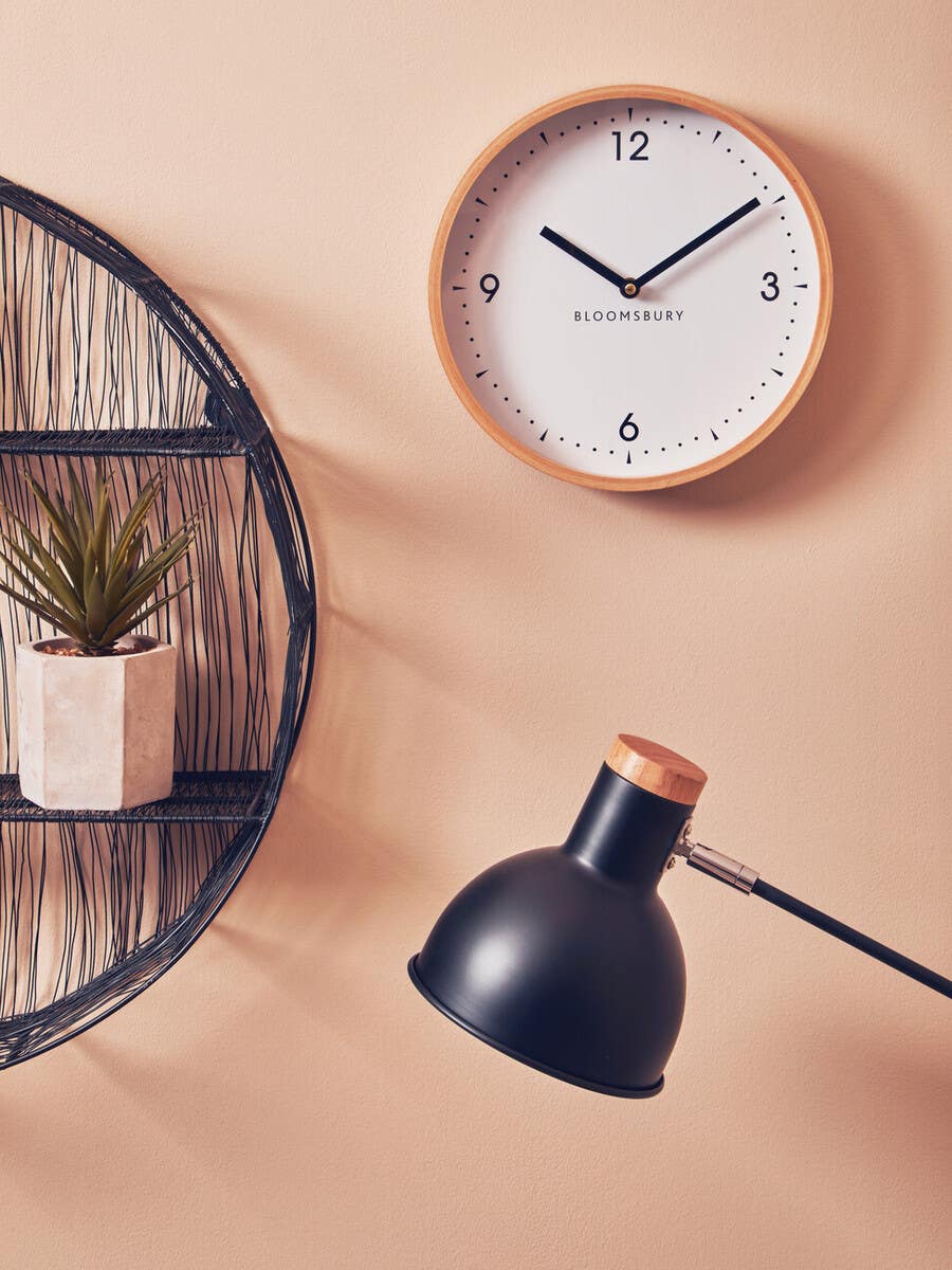 Vitus White Wood Small Numbers Wall Clock