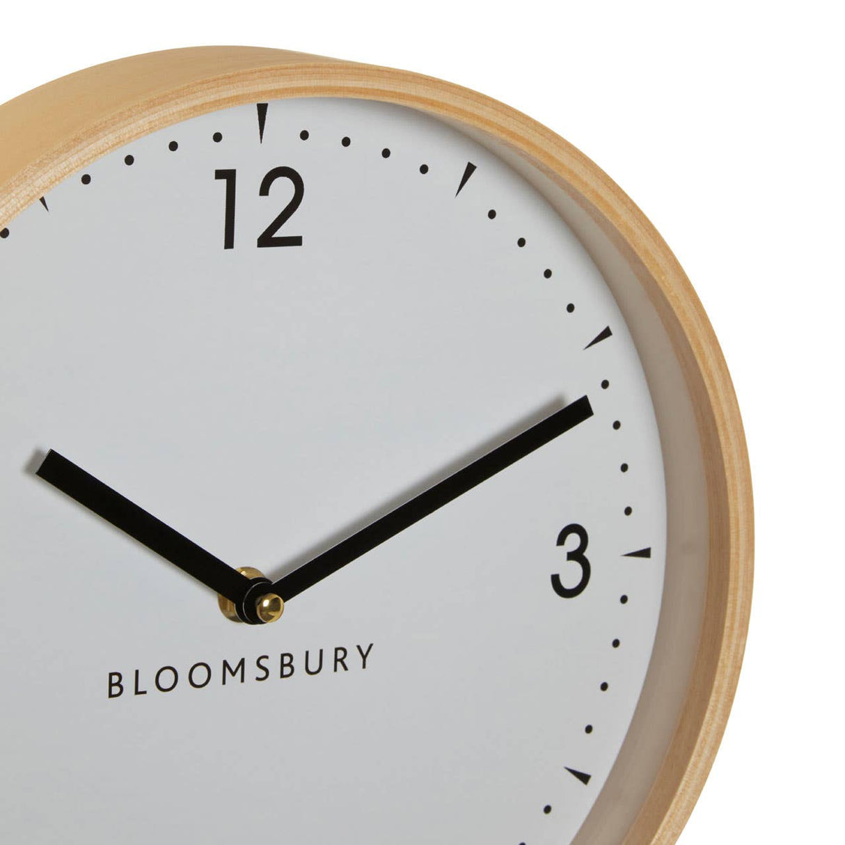 Vitus White Wood Small Numbers Wall Clock