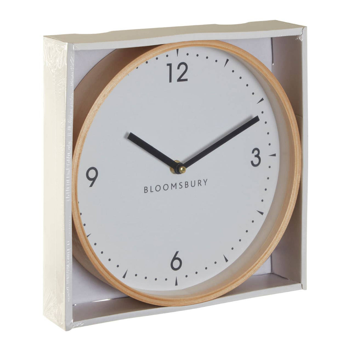 Vitus White Wood Small Numbers Wall Clock