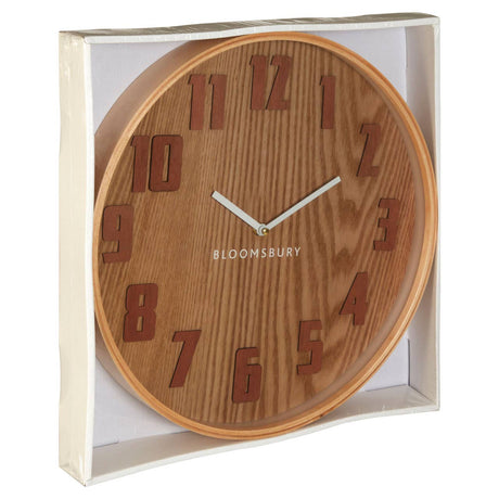 Vitus Brown Grain Large Wall Clock