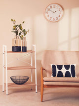 Vitus White Wood With Gold Numbers Wall Clock