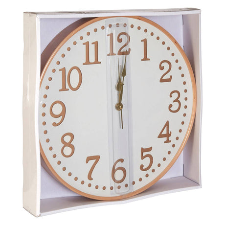 Vitus White Wood With Gold Numbers Wall Clock