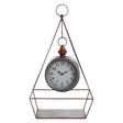 Hayden Antique Silver Finish Table Clock