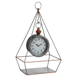 Hayden Antique Silver Finish Table Clock
