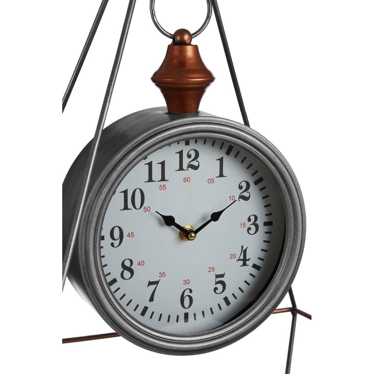 Hayden Antique Silver Finish Table Clock