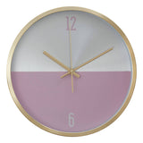 Elko 30cm Dia Silver Gold and Pink Finish Wall Clock