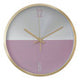 Elko 30cm Dia Silver Gold and Pink Finish Wall Clock