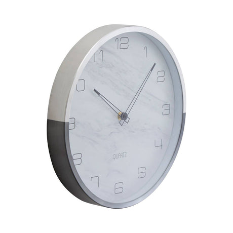 Elko Wall Clock With Silver / Grey Frame