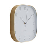 Elko Square Gold Finish Case Wall Clock