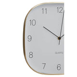 Elko Square Gold Finish Case Wall Clock