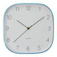 Elko Square Blue Finish Case Wall Clock