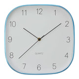Elko Square Blue Finish Case Wall Clock