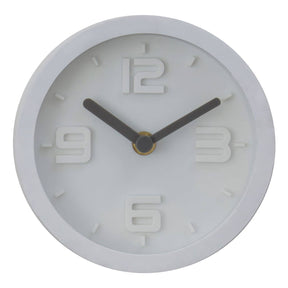 Elko White Finish Embossed Wall Clock