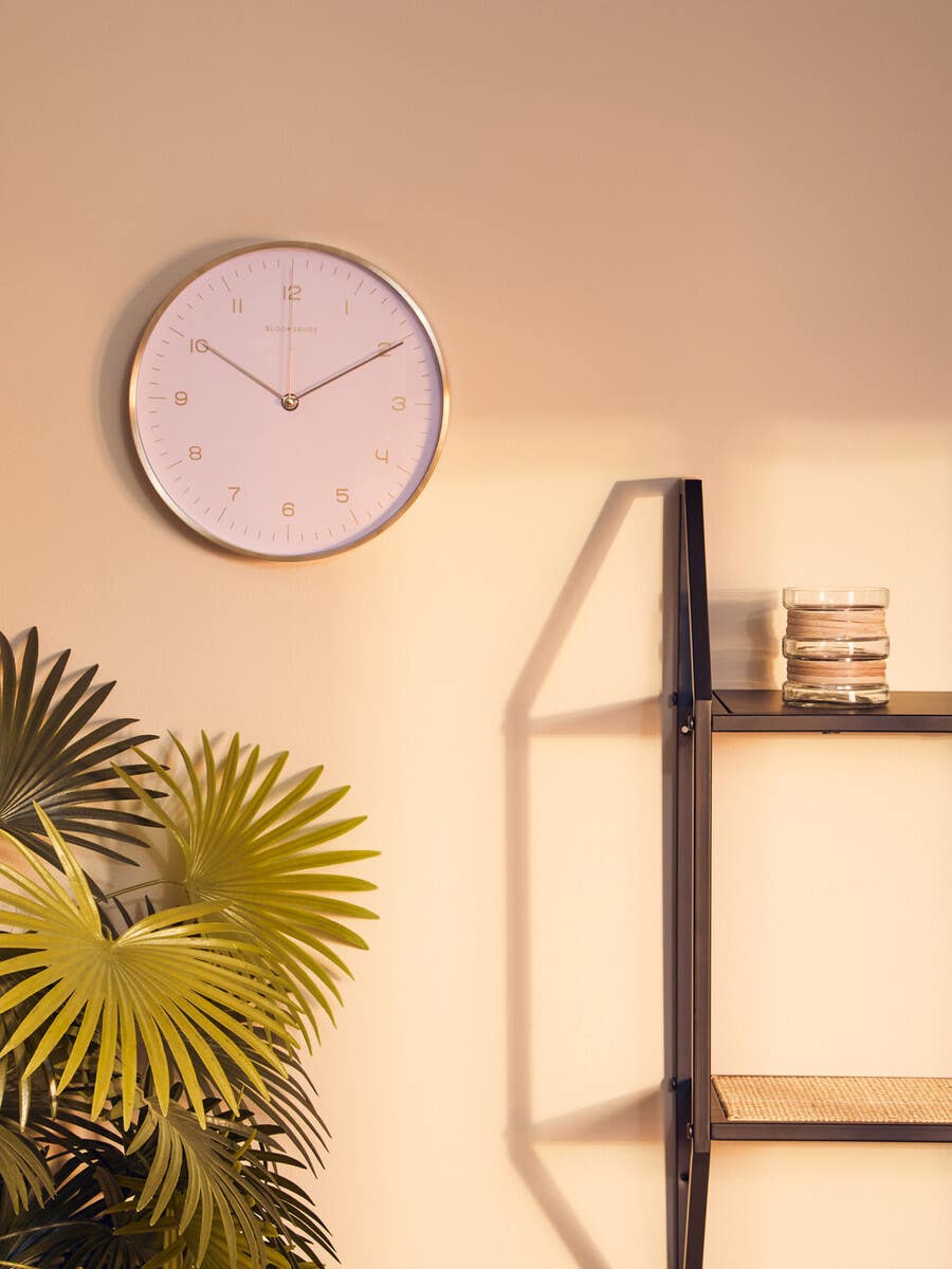 Elko Gold / Pink Finish Wall Clock