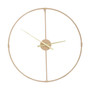 Wall Clock With Gold Finish Metal Open Frame