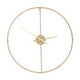 Wall Clock With Gold Finish Metal Open Frame