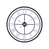 Skeletal Wall Clock With Black Finish Frame