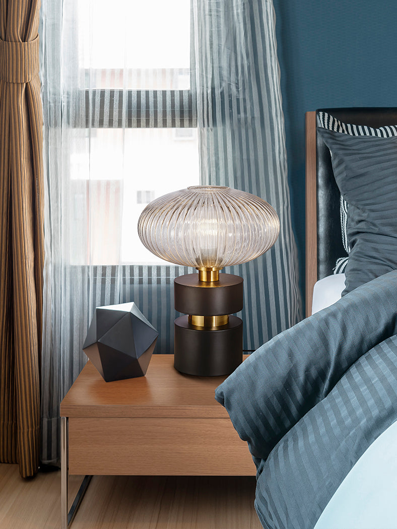 Elegant Black and Brass Norma Table Lamp - UK Edition