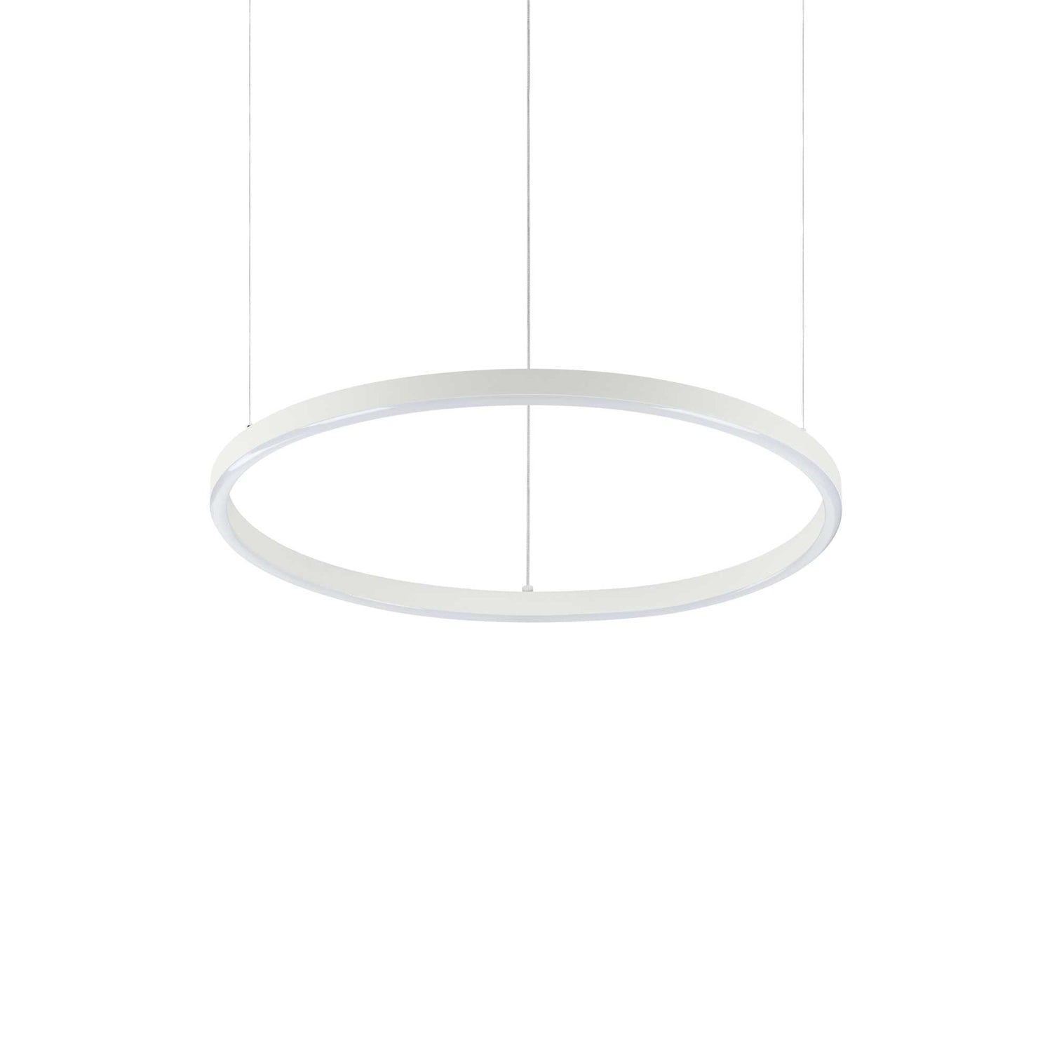 Sleek White Circular Pendant Light 3000K ON-OFF