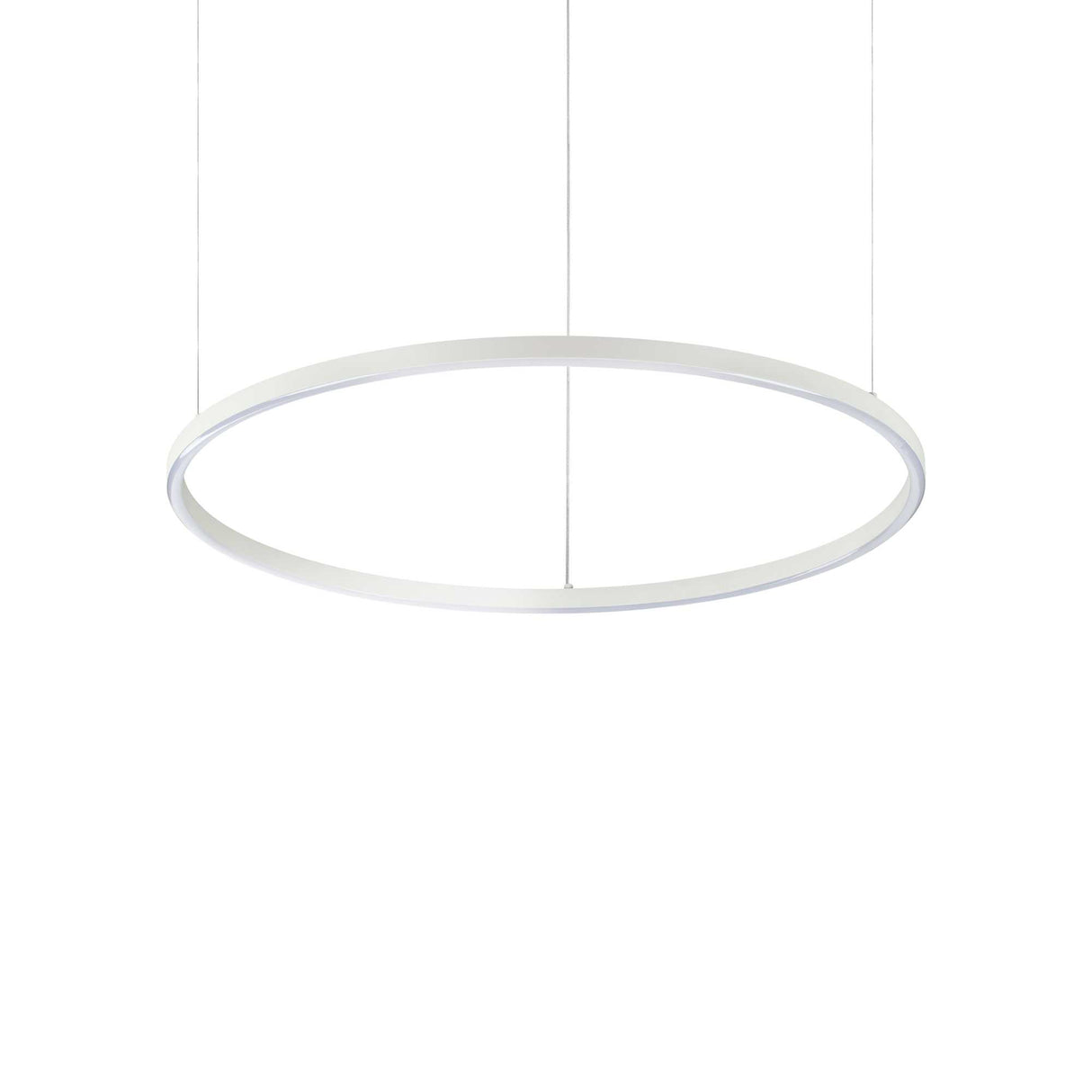 Sleek White ORACLE Slim Pendant Light 3000K Round Design