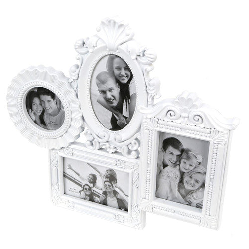 White Classical 4 Photo Frame