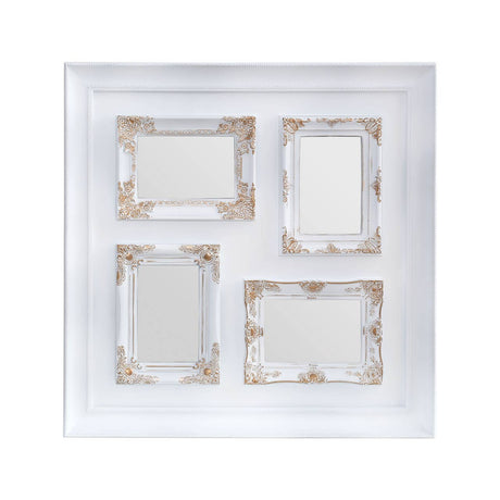 Vintage Style White & Gold 4 Photo Frame