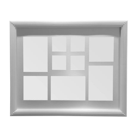 White 9 Photo Rectangular Multi Photo Frame