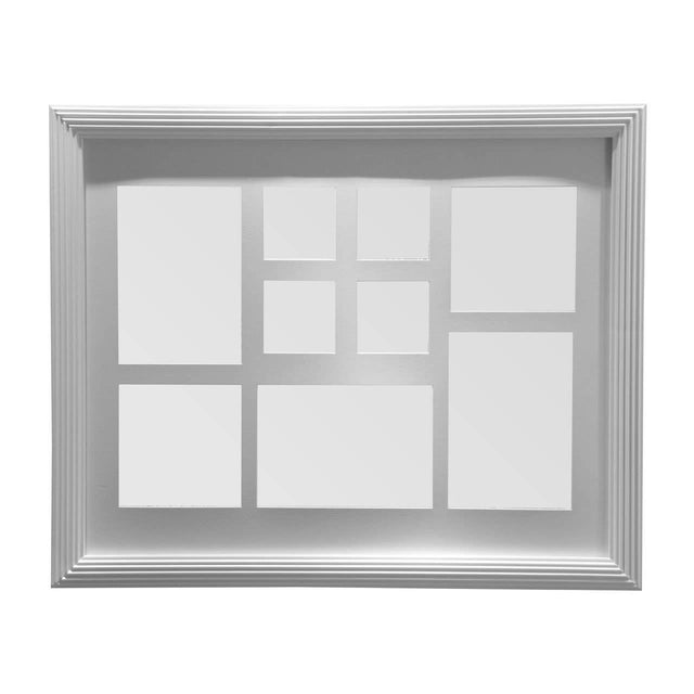 White 9 Photo Rectangular Multi Photo Frame