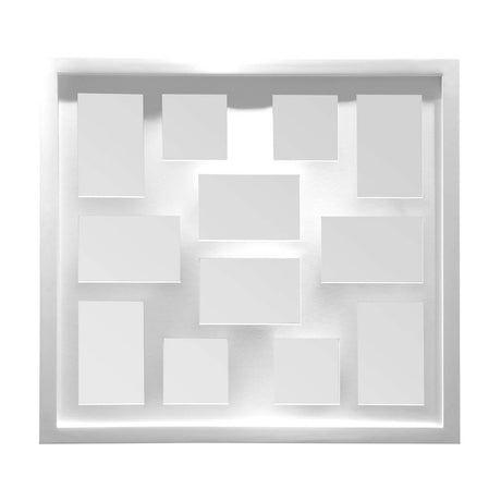White 12 Photo Multi Photo Frame
