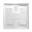 White 9 Photo Square Multi Photo Frame