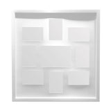White 9 Photo Square Multi Photo Frame