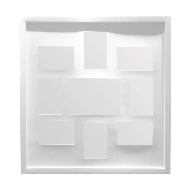 White 9 Photo Square Multi Photo Frame