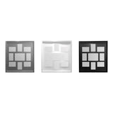 White 9 Photo Square Multi Photo Frame