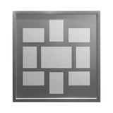 Silver 9 Photo Rectangular Multi Frame