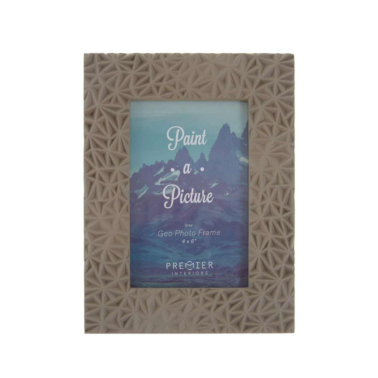 Geo Grey High Gloss Photo Frame