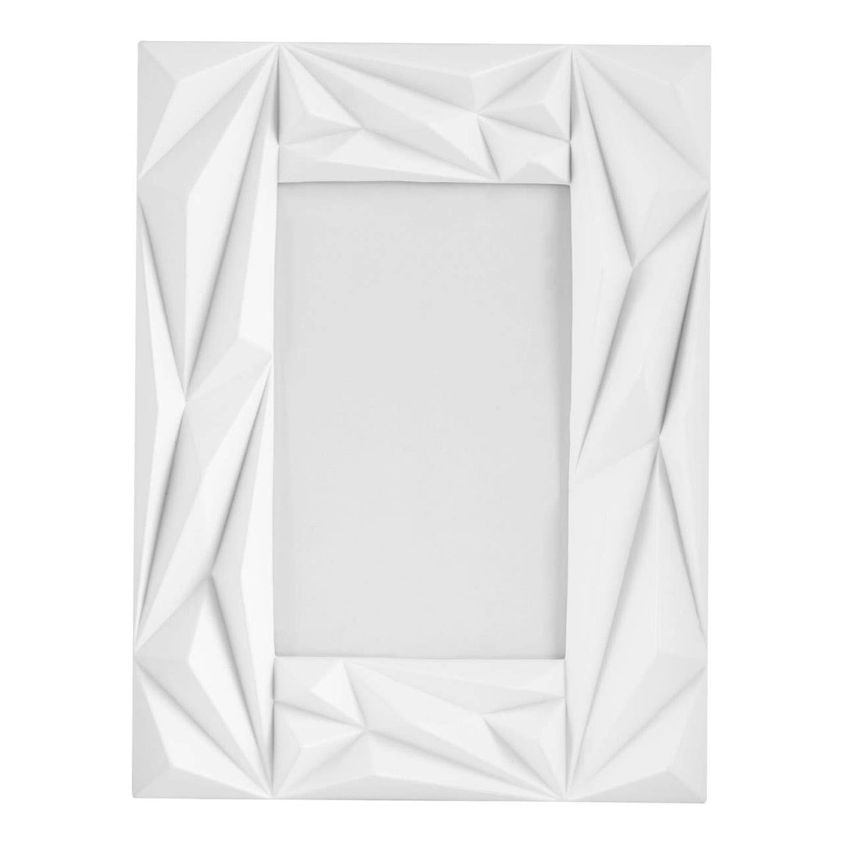 Elegant White Prisma 4x6 Picture Frame