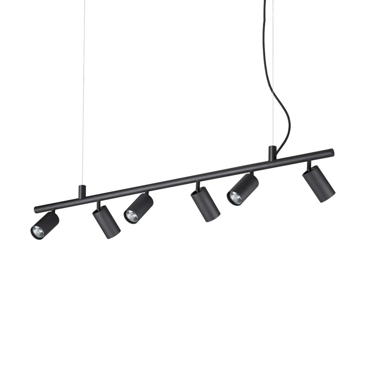BLACK 6-LIGHT DYNAMITE CEILING FIXTURE