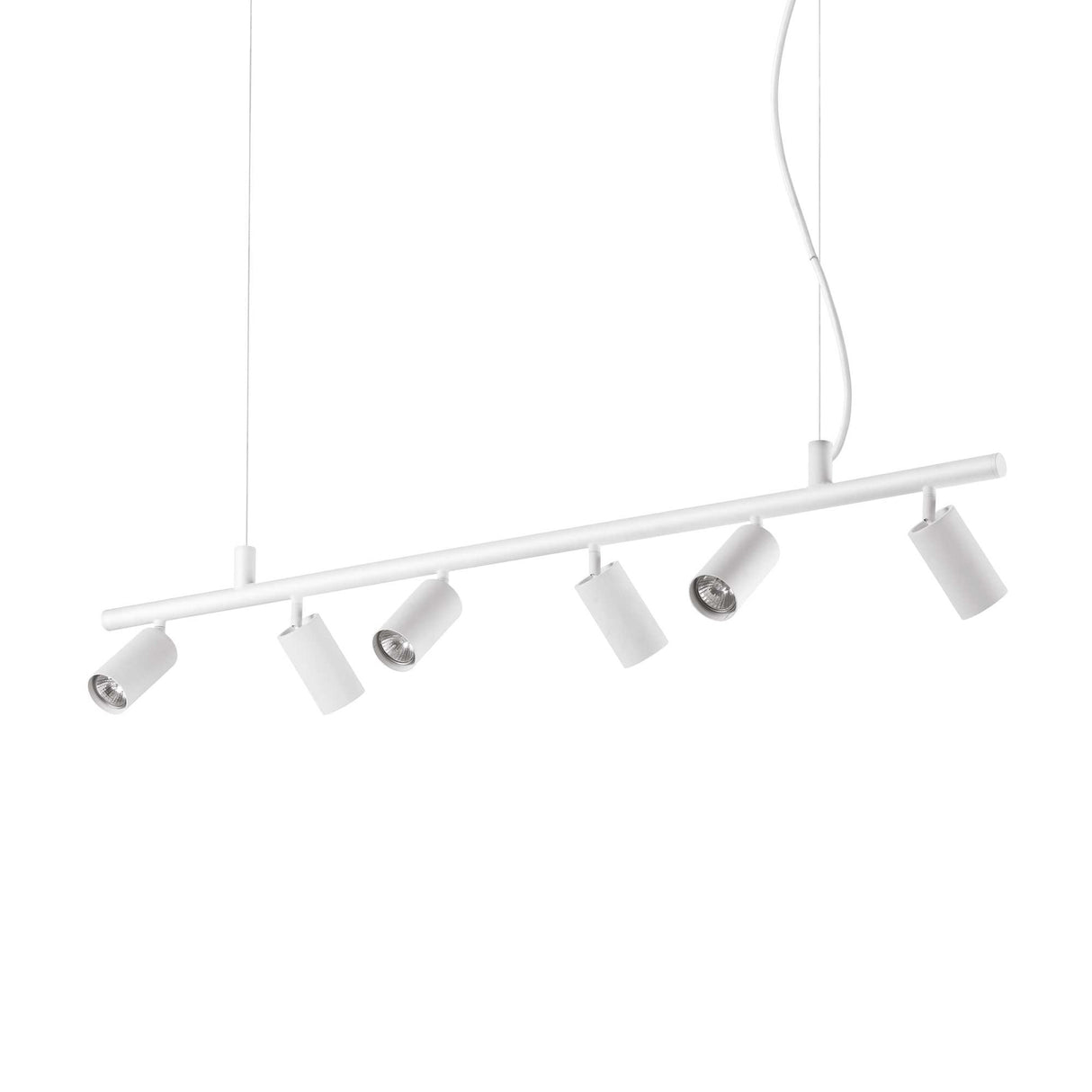 Radiance Burst: Chic White 6-Bulb Pendant Light