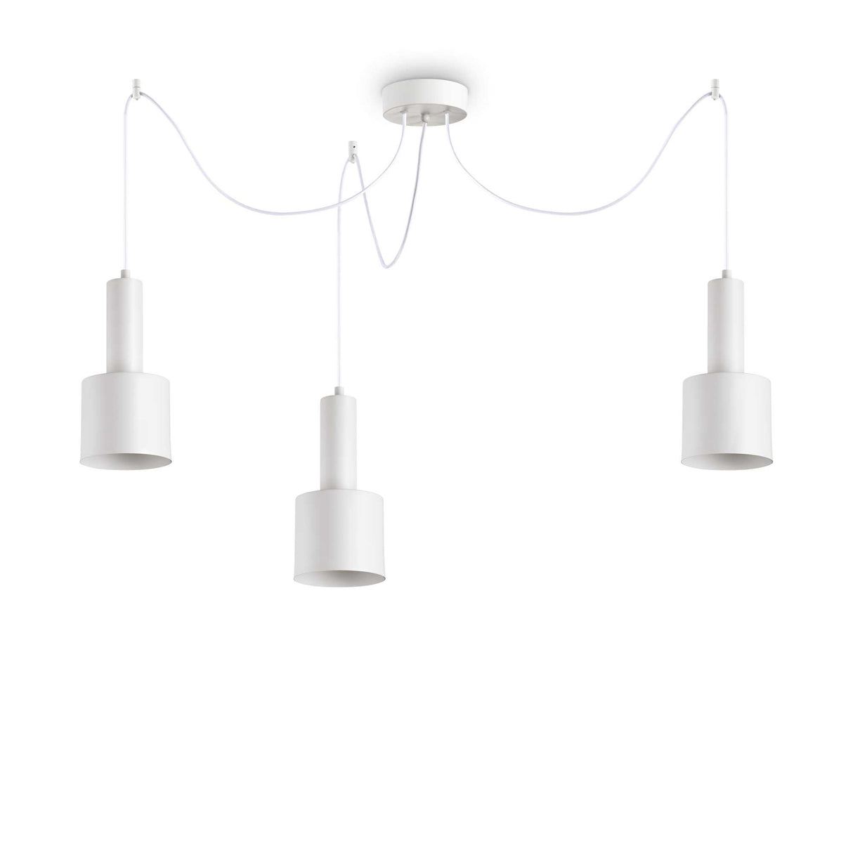 Elegant Trilight Pendant in White