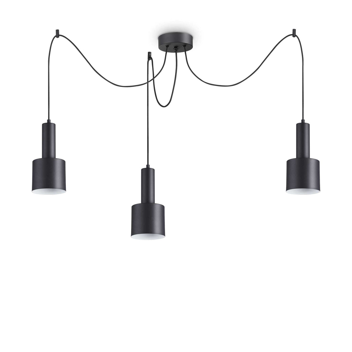 Elegant Trio Pendant Light in Matte Black Finish